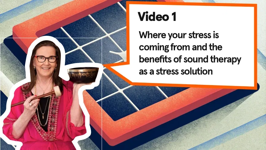 Sound therapy against stress in video 1.