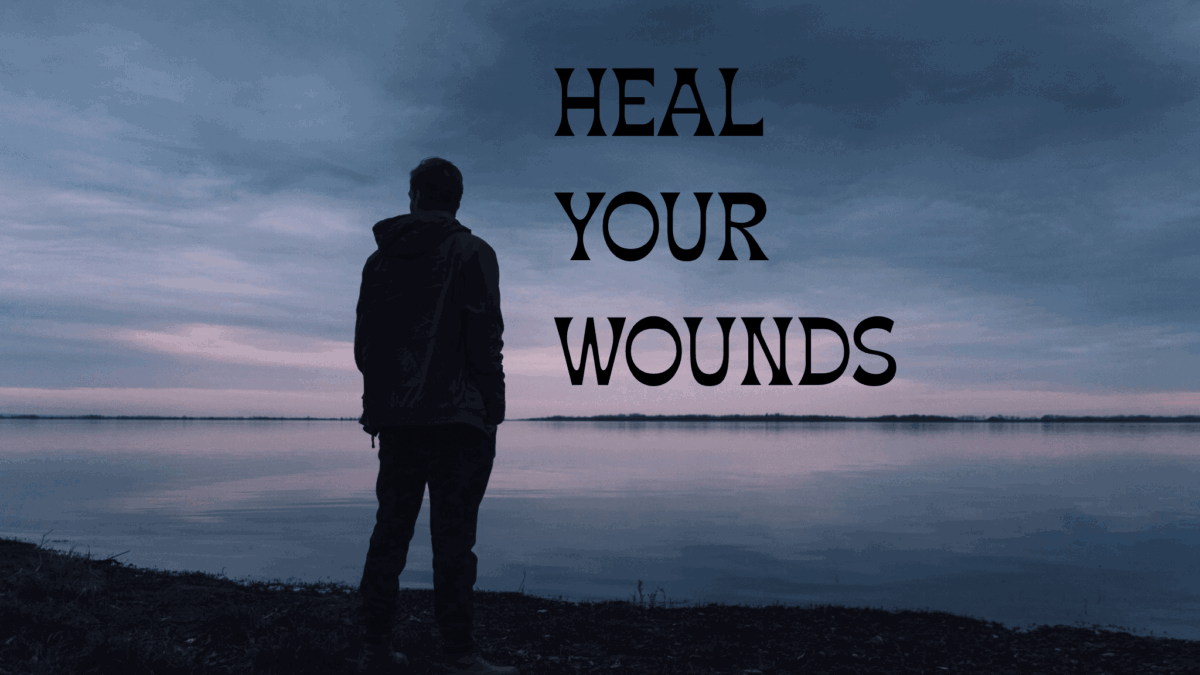 Colorful loop with motivational text about the past.
