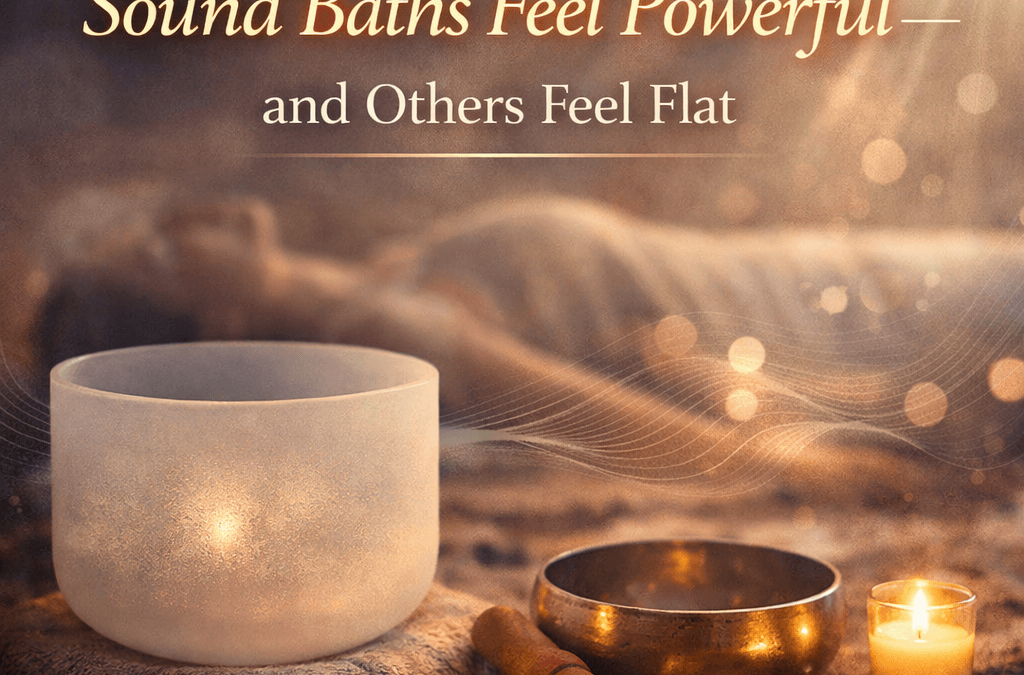 Sound bowls with candles for meditation.