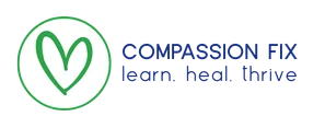 Compassion Fix logo with green heart and tagline