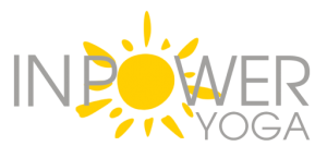 InPower Yoga logo with yellow sun icon